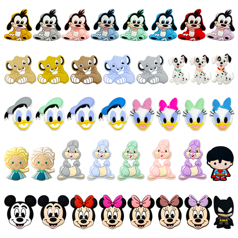 Baby Products Nipples - 5pcs Silicone Cartoon Beads Pacifier Chain