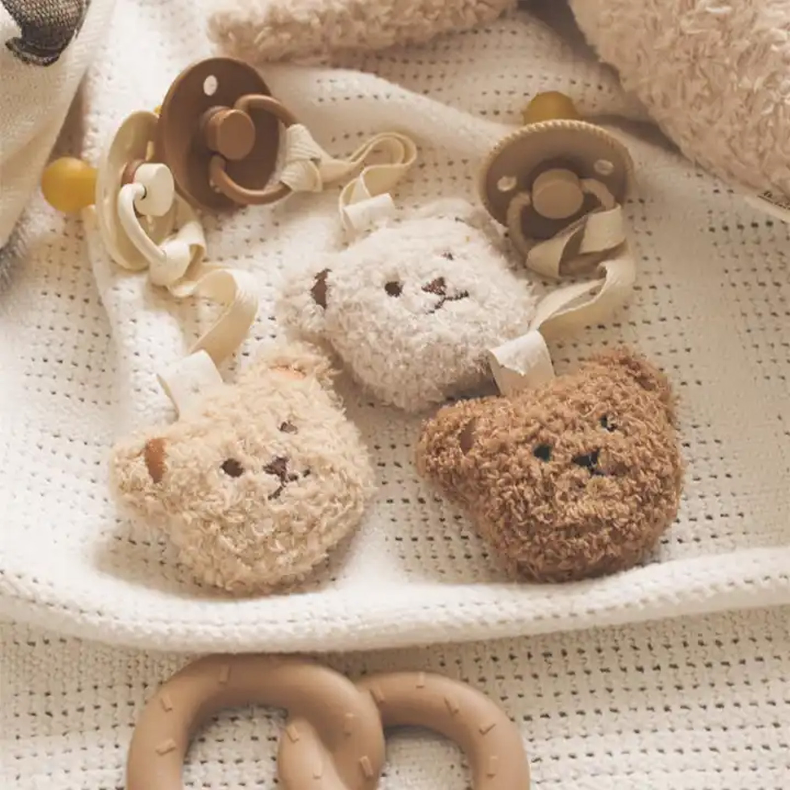 Baby Products Nipples - Fashion Teddy Pacifier Holder Baby Embroidered