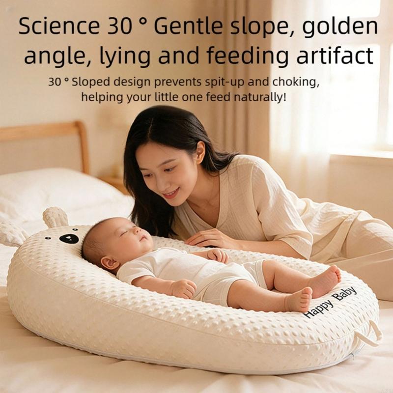 Nursing Pillow Breastfeeding - Bé Chấm Nghiêng Gối Họa Tiết