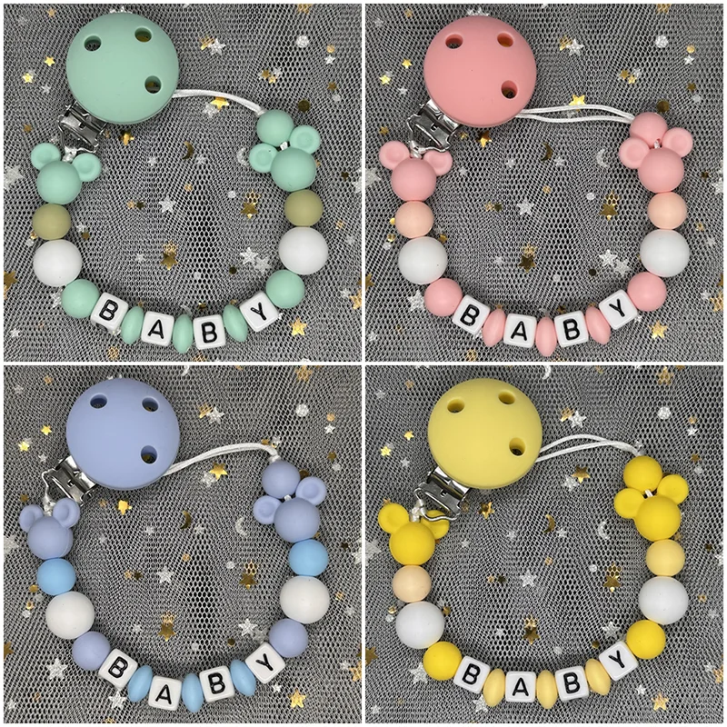 Baby Products Nipples - Baby Pacifier Clip Personalised Name Dummy