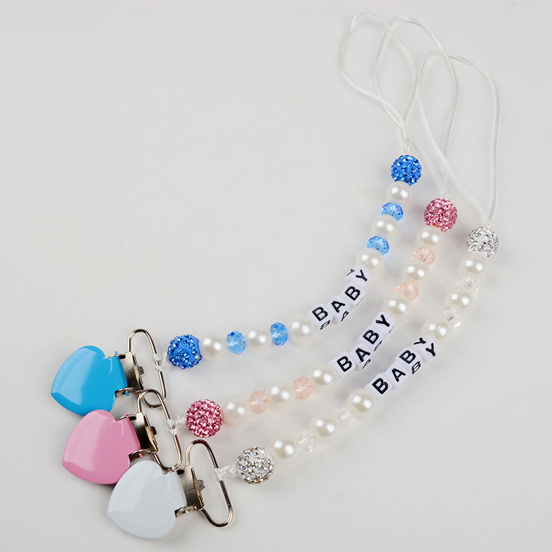 Pearl Pacifier Chain Clip for  - đánh giá và giá Baby Products Nipples